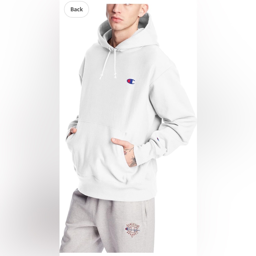 New Champion Pullover Sweater Unisex Small White With Original Logo C .
